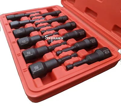 12 Pc Impact Duty Magnetic Nut Setter Driver Metric SAE Quick Release/Change Set • $20.99