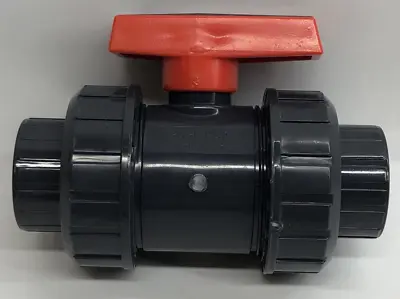 Everflow 1 1/4” True Union PVC Ball Valve Gray 280TS114 PVC-U For Water System • $44.99