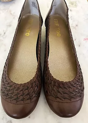 Me Too Magic Women's Brown Leather Ballerina Flats Size 6.5 • $8