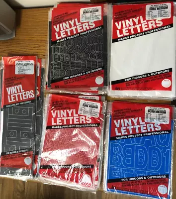 Vinyl Letters 1/2 -6  Duro Medium Permanent #s & Letters-Black White Red Blue • $8.50