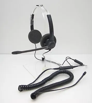 Plantronics SP12-QD Binaural Headset For Avaya Mitel Hybrex Toshiba Ascom Phone • £33.20