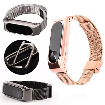 $15.29 • Buy Slim Stainless Steel Strap Bracelet Metal Smart Watch Band For Xiaomi Mi Band 2