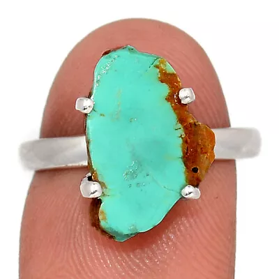 Natural Mexican Turquoise 925 Sterling Silver Ring Jewelry S.8 CR40165 • $11.99