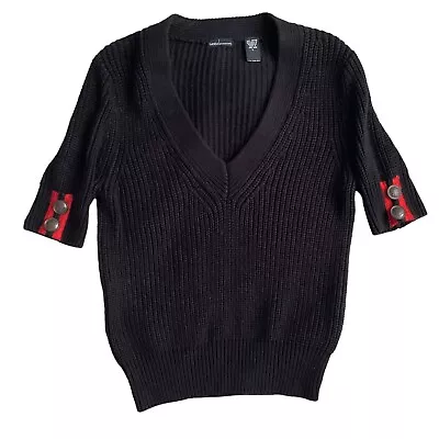 Moda International Black Sweater Size L Short Sleeve  • $14