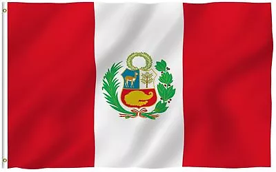 $8.88 • Buy 3x5 Peru Flag Peruvian Country Banner South American Pennant Bandera Outdoor New