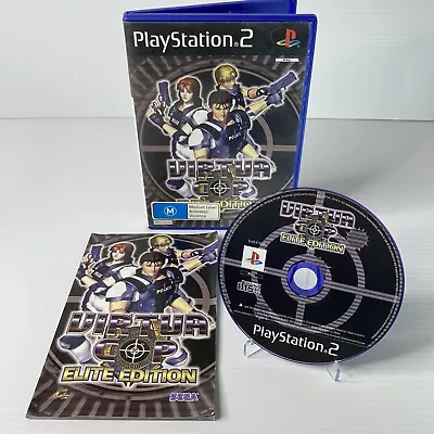 Virtua Cop Elite Edition For Playstation 2 PS2 Game PAL + Manual (TESTED) • $29.14