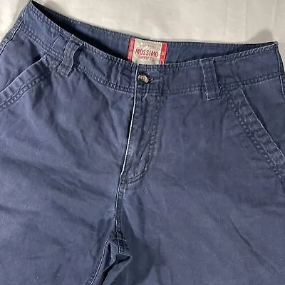 Mossimo Supply Co Mens Navy Blue Basic Flat Front 11  Inseam Shorts - Size 34 • $9