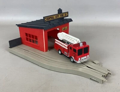 $124.50 • Buy TYCO US1 Electric Trucking Central City Fire Station W Fire Truck Slot Car, NICE