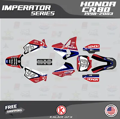 Graphics Kit For Honda CR 80 1998-2003 CR80 IMPERATOR-Red • $65.99