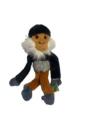 Wild Republic UK  Monkey Black White Gray Brown Plush Soft Stuffed Animal • $16