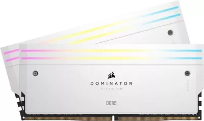 CORSAIR DOMINATOR Titanium RGB White 64GB 6600MHz DDR5 Memory Kit - White • £308.96