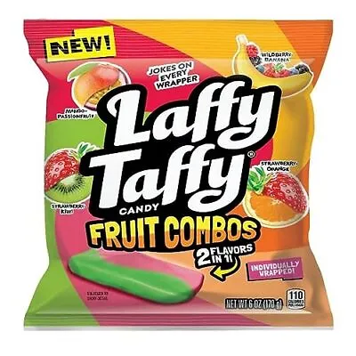 Laffy Taffy Candy Fruit Combos Individually Wrapped Mini Bars 6 Ounce • $7.03