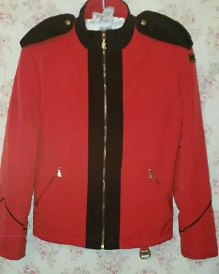 Vintage Ralph Lauren Womens Red Jacket Coat Zip Up Military MJ Style Sz S • $75