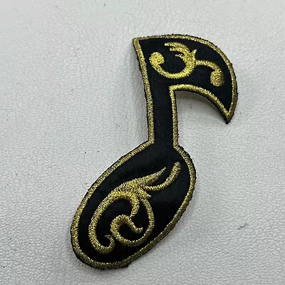 GOLD & BLACK (? MUSIC NOTE ?) Patch K037 • $4.95