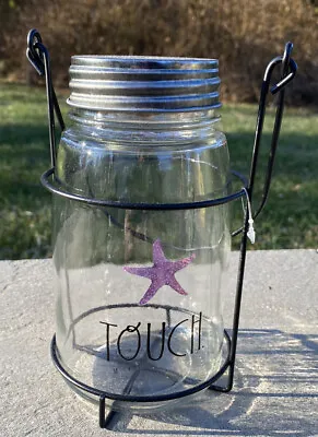 Rae Dunn Glass Mason Jar Lantern TOUCH Beach Theme  Starfish • $19.99