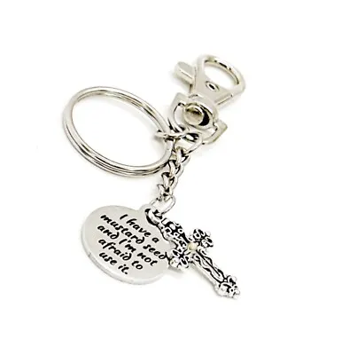 I Have A Mustard Seed Cross Charm Keychain Matthew 17 20 Mustard Seed Faith • $12.95