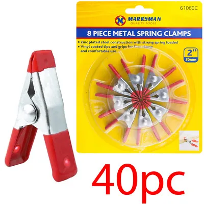 40 X Metal Market Stall Spring Clamps Clips Tent Tarpaulin Awning Tarp Clip 2  • £6.95