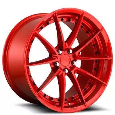 (4) 20  Staggered Niche Wheels M213 Sector Gloss Red Rims(B42) • $1754