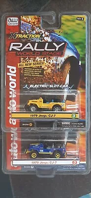 New Year Special 2 NEW Auto World 1979 Jeep CJ-7 Xtraction Slot Cars Run On AFX • $40