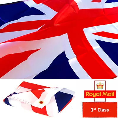 5 X 3FT Large Union Jack Flag Great Britain Fabric Polyester British GB Sport UK • £4.39