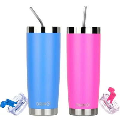 $29.95 • Buy Stainless Steel Coffee Tumbler Vacuum Insulated Travel Mug With Splash Proof Lid