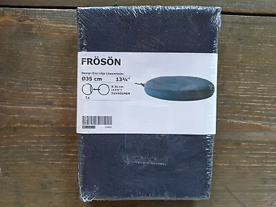 Ikea Froson Outdoor Chair Pad Cover 13 3/4  803.918.15 Round Navy Blue NEW/NIP • £15.33