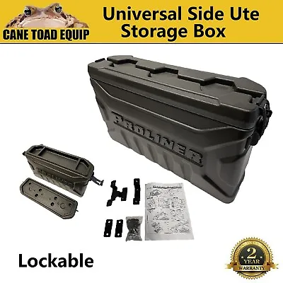 $125 • Buy Ute Tub Storage Box Side Universal Tool Box Lockable Trailer Black Single Both S