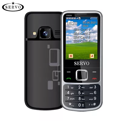 Quad SIM 4 SIM Card Mobile Phone SERVO 9500 Magic Voice Phone Come With 23 Games • $47.49