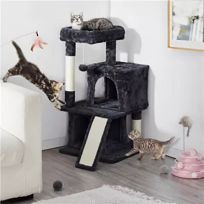 91cm Cat Tree Cat Tower Cat Play House With Condos Sisal Ball Scratching Posts • £35.99