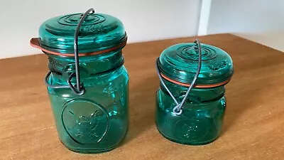 Vintage Ball Ideal Canning Jars 2 Sizes Blue/green • $7.95