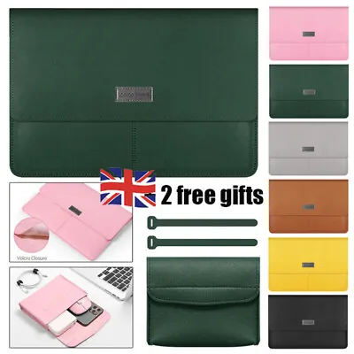 PU Sleeve Case Bag Cover For Macbook Laptop Air Pro 11 12 13 13.6 14 15 16 Inch • £12.59