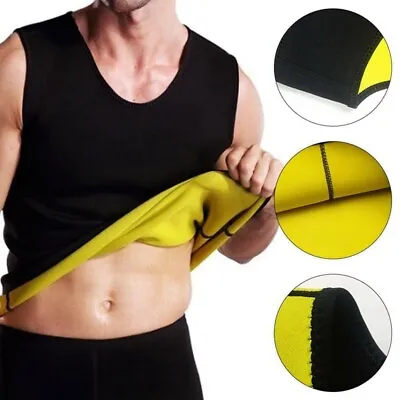 Neoprene Redu Slimming Vest T-shirt Top Body Shaper For Men Weight Loss Fat Burn • $16.91