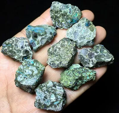 110g  Natural Green Chrysocolla & Epidote Crystal Mineral Specimen Healing C310 • $0.01