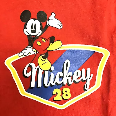 Disney Dog Tee Shirt 21  Neck To Tail  - Mickey Mouse Red Short Sleeves OBO • $14.39