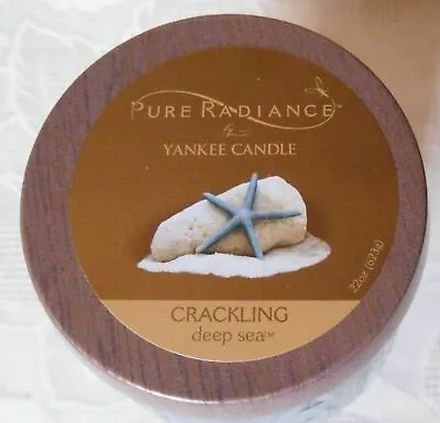 YANKEE CANDLE 22oz PURE RADIANCE DEEP SEA LUMIWICK CRACKLING USA LABEL • £29.95