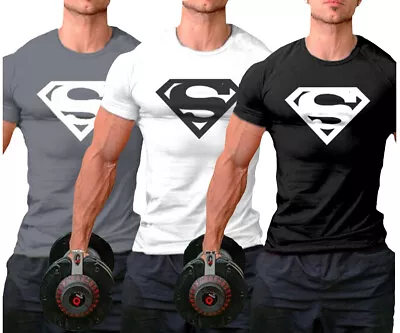 2018 Summer Men Superman Muscle Sport Bodybuilding Fittness Cotton T-shirt Tee • $15.71