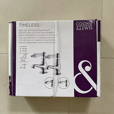 Cooke & Lewis Timeless B&Q Sink  Basin Taps New In Box • £35