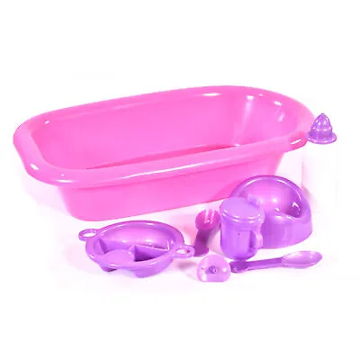 £9.99 • Buy KandyToys Baby Doll Bath And Bottle 8 Piece Baby Toy Bath Time Accessories Set