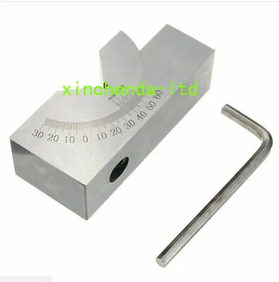 Milling Precision Mini Adjustable Angle V Block 0°-60° Vice Grip Holding Clamp • $35.19
