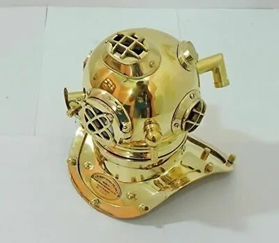 Divers Diving Helmet Full Brass Marine US Navy Mark V Scuba Replica Collectible • $83.02