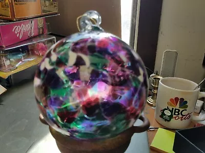 Vintage Hand Blown 5  Multi-Colored Glass Ornament  • $24.99