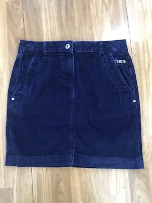 Next. Size 8. Ladies Navy Corduroy Front Zip Up Short Skirt. W29 L18. • £3.49