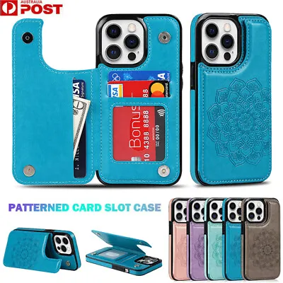 $9.99 • Buy For IPhone 14 13 12 11 Pro Max 8/7/SE Plus XR XS Case Leather Wallet Card Cover