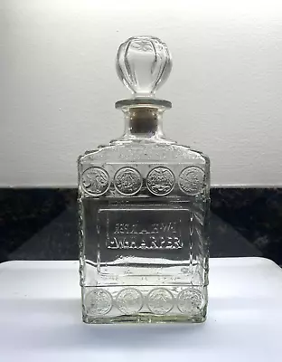 Vintage I.W. Harper Kentucky Whiskey Bourbon Etched Glass Decanter W/Stopper • $19.95