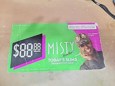 Misty Menthol Cigarettes Store Advertising Shelf Hanger • $8