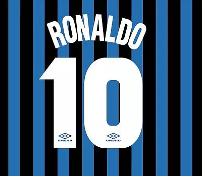 £11.50 • Buy Ronaldo 10 Inter Milan 1997-1998 Home Football Nameset For Shirt
