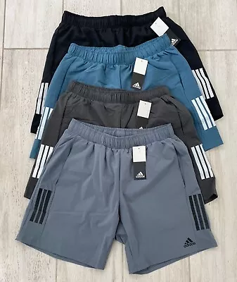 NWT Adidas Men's Dri-Fit 3 Stripe Training Shorts Ash Black Dark Gray S - XXL • $24.75