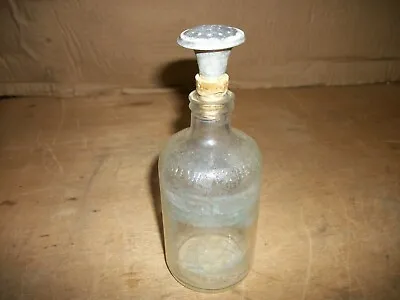 Vintage Mrs. Stewarts Bluing Bottle Cork Glass • $10
