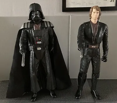 2 Star Wars Anakin Skywalker To Darth Vader 12  Talking Action Figures • £28