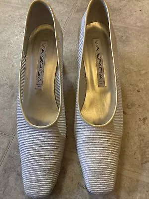 Womens Vintage 90s Summer Shoes Heels Via  Spiga 8 AA • $14.99